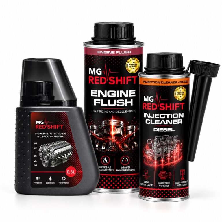 MG Red Shift Car SPA Diesel: set of Engine Flush, Engine 300 ml and Injection Cleaner Diesel