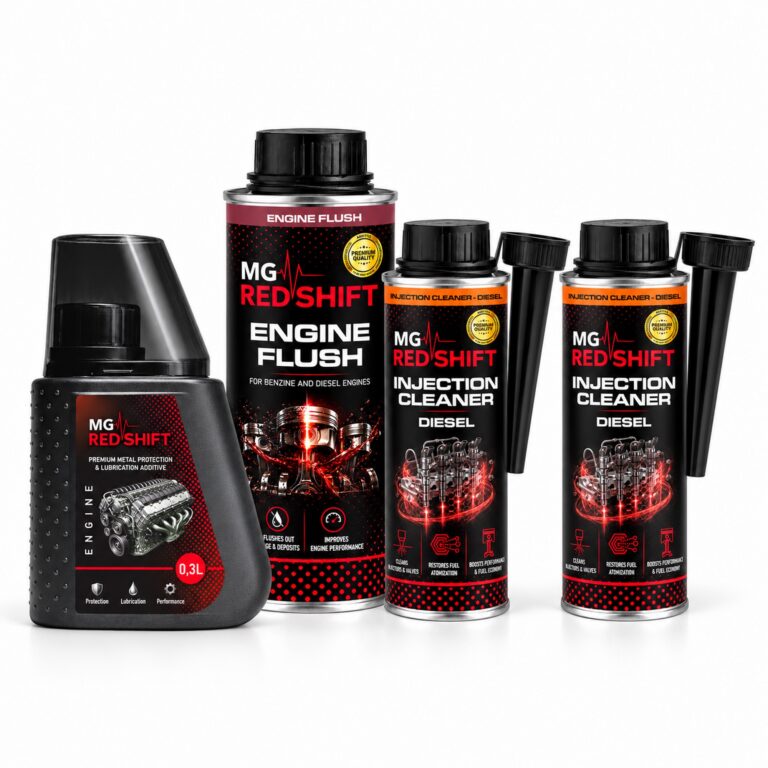 MG Red Shift Car SPA Premium Diesel – kit: Engine Flush, Engine 300 ml and two Injection Cleaner Diesel